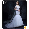 Customized in China Mermaid Puffy Skirt Sweetheart Lace-up Pleats Wedding Dress